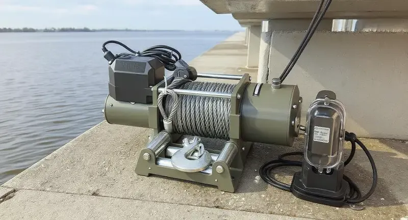 Wrecker recovery operation on the I-110 bridge over Back Bay in Biloxi, MS